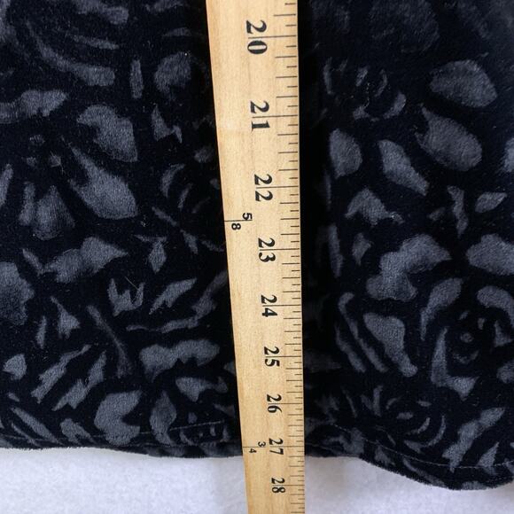 Vintage Womens Burnout Velvet Tunic Top Sz S/M Black Event Holiday Whimsigoth - Picture 5 of 10